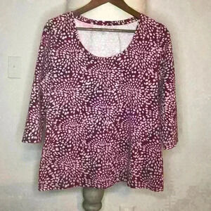 Madison Organics 3/4 sleeve top Sz L
